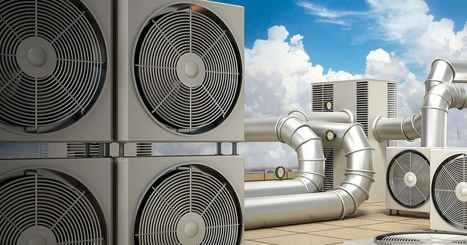 Commercial HVAC installation